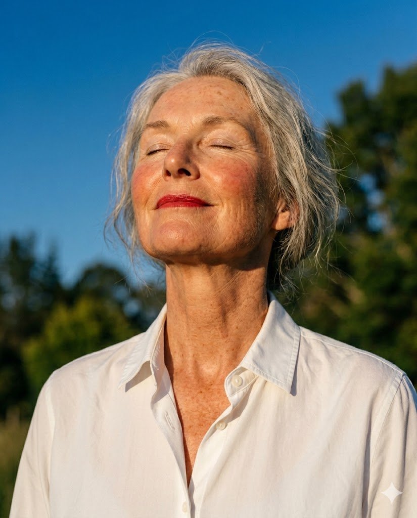 Woman looking at the sky