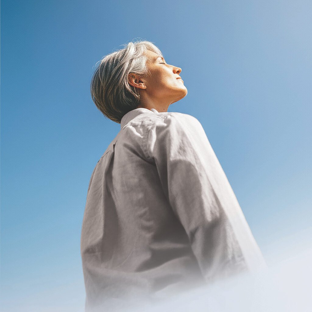 Woman looking up